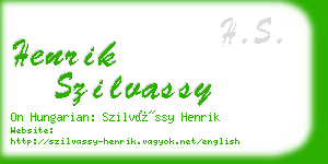 henrik szilvassy business card